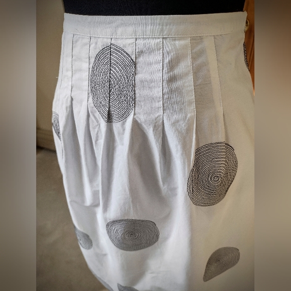 EUC Talbots Fully Lined 100% Cotton Skirt, Fit n Flare, Black & White, Size 10 - Picture 3 of 12